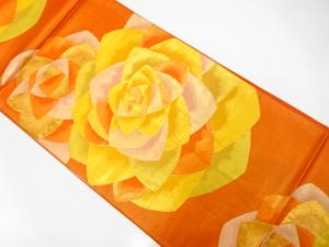 アンティーク　薔薇模様織り出し袋帯（材料）